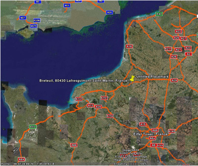 Map UK and France